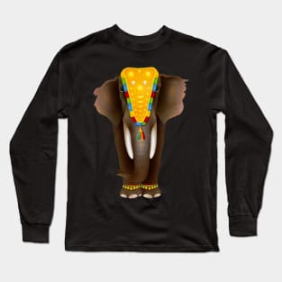 Graceful Indian Elephant Long Sleeve T-Shirt